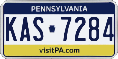 PA license plate KAS7284