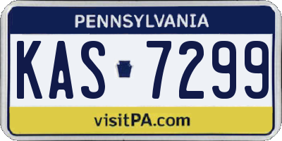 PA license plate KAS7299