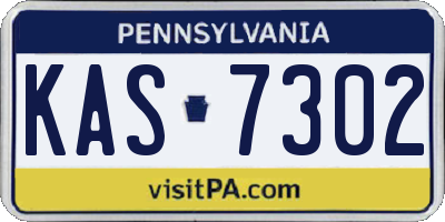 PA license plate KAS7302