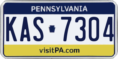 PA license plate KAS7304