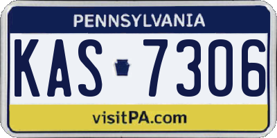 PA license plate KAS7306