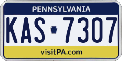 PA license plate KAS7307