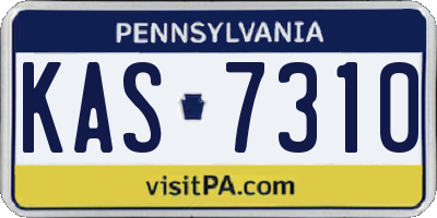PA license plate KAS7310