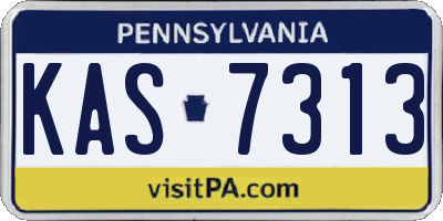PA license plate KAS7313