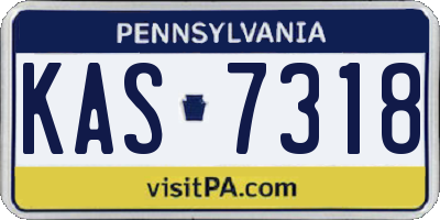 PA license plate KAS7318