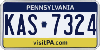 PA license plate KAS7324
