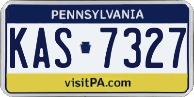 PA license plate KAS7327