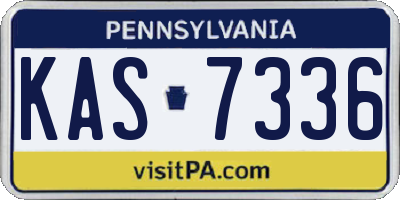 PA license plate KAS7336