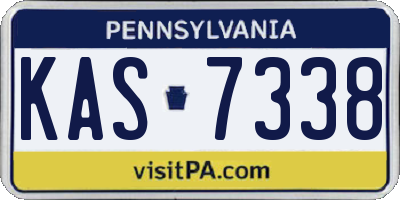 PA license plate KAS7338