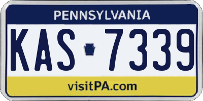 PA license plate KAS7339