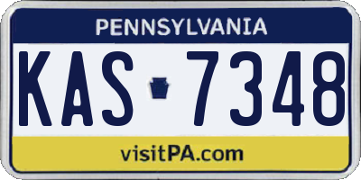 PA license plate KAS7348