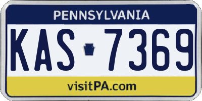 PA license plate KAS7369