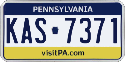 PA license plate KAS7371