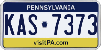 PA license plate KAS7373