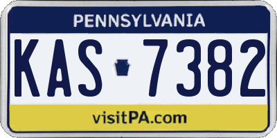 PA license plate KAS7382