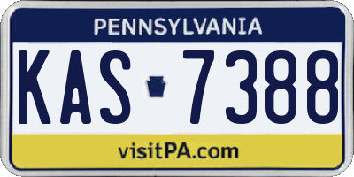 PA license plate KAS7388