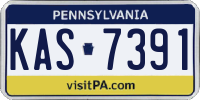 PA license plate KAS7391