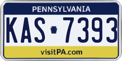 PA license plate KAS7393