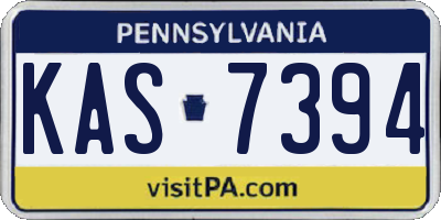 PA license plate KAS7394