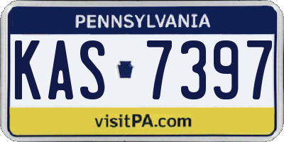 PA license plate KAS7397