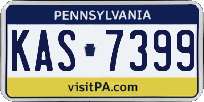 PA license plate KAS7399