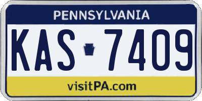 PA license plate KAS7409
