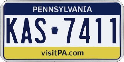 PA license plate KAS7411