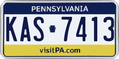 PA license plate KAS7413