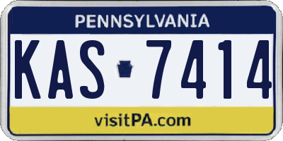 PA license plate KAS7414