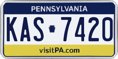 PA license plate KAS7420