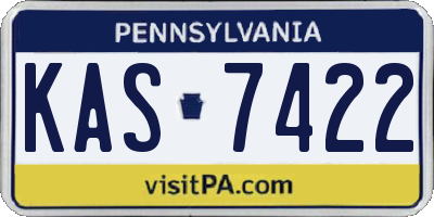PA license plate KAS7422