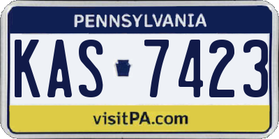 PA license plate KAS7423