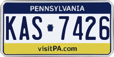 PA license plate KAS7426