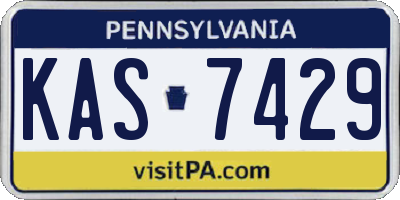 PA license plate KAS7429