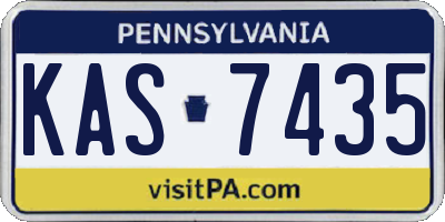 PA license plate KAS7435