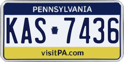 PA license plate KAS7436