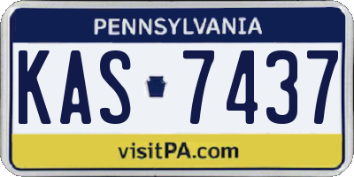 PA license plate KAS7437