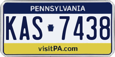 PA license plate KAS7438