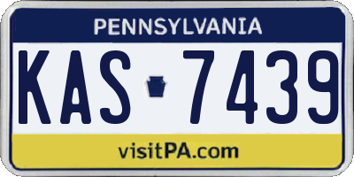 PA license plate KAS7439