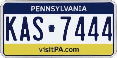 PA license plate KAS7444