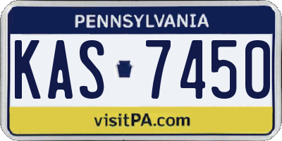 PA license plate KAS7450