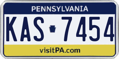 PA license plate KAS7454