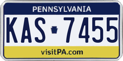 PA license plate KAS7455