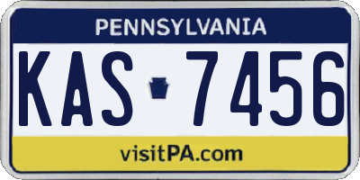 PA license plate KAS7456