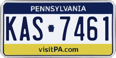 PA license plate KAS7461