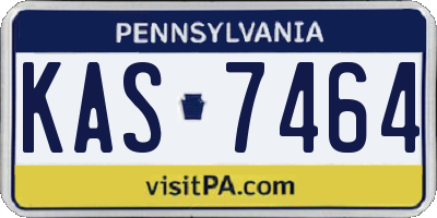 PA license plate KAS7464