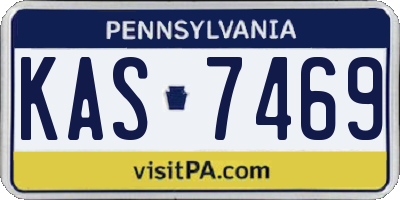 PA license plate KAS7469