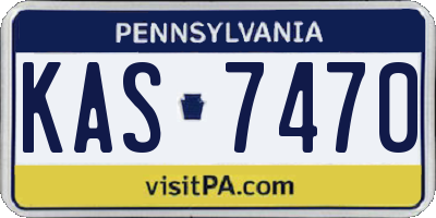PA license plate KAS7470