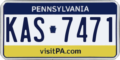 PA license plate KAS7471