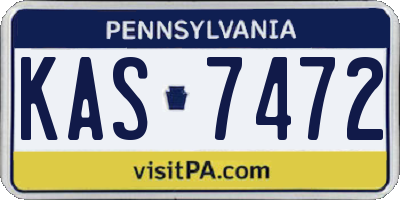 PA license plate KAS7472